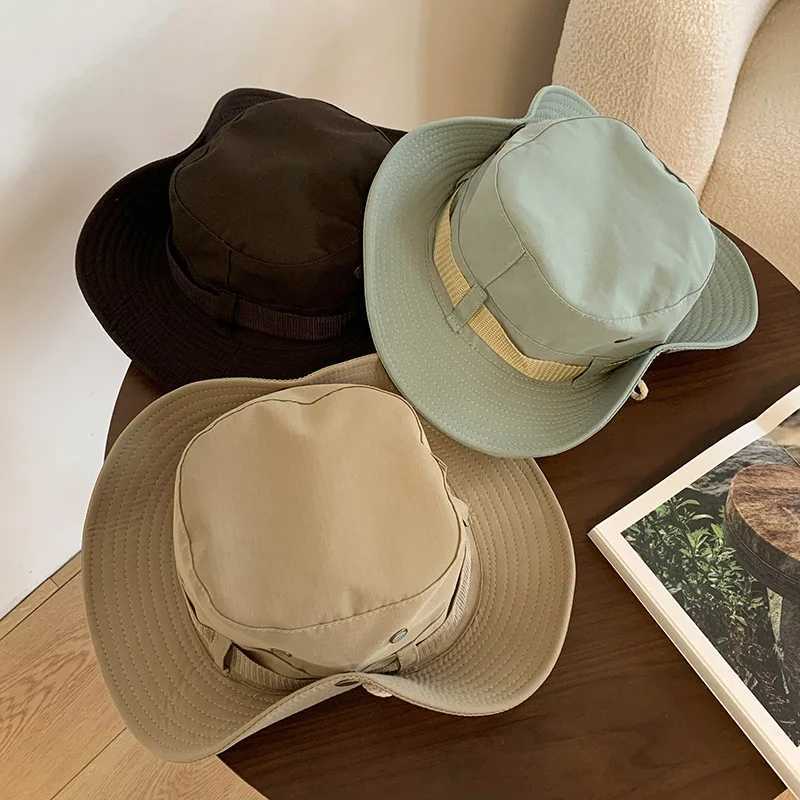 Japan and Korea spring and summer couple light and thin casual outdoor sunshade fisherman hat W250217