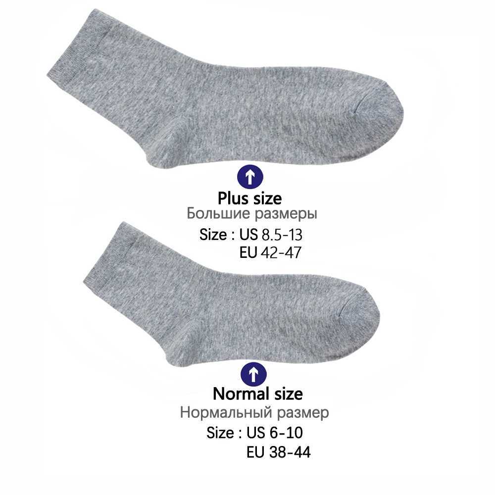 0 Pairs Mens Cotton Socks New Style Black Business Men Socks Soft Breathable Summer Winter for Male Socks Plus Size 38-47 W250217
