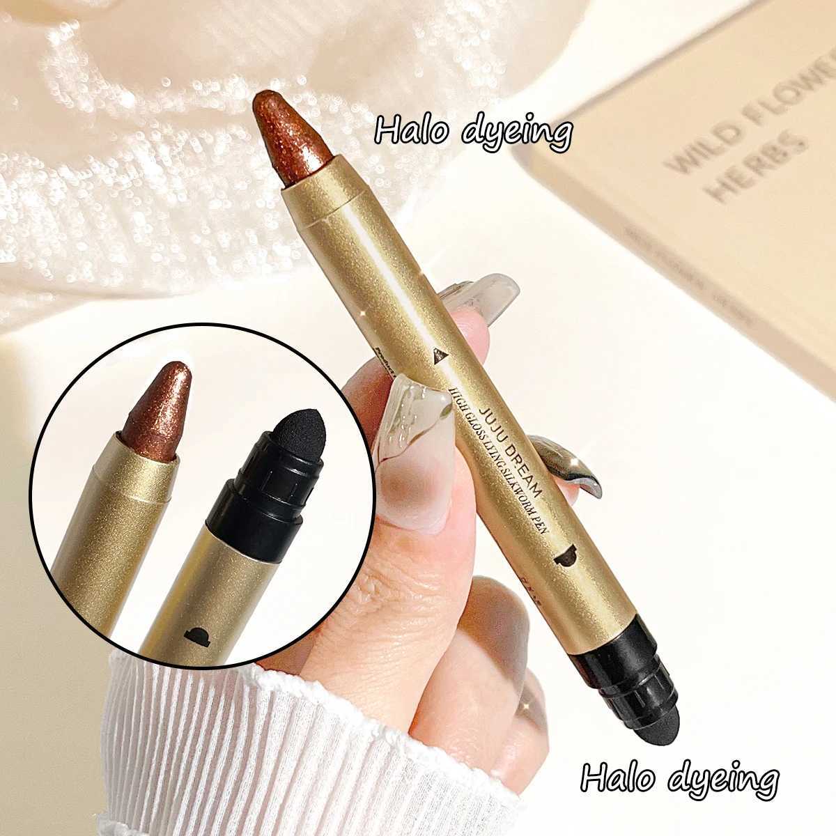 Glowing highlighter eye shadow pencil with lescent shimmer and fine glitter for brightening and a dimensional effectW250217