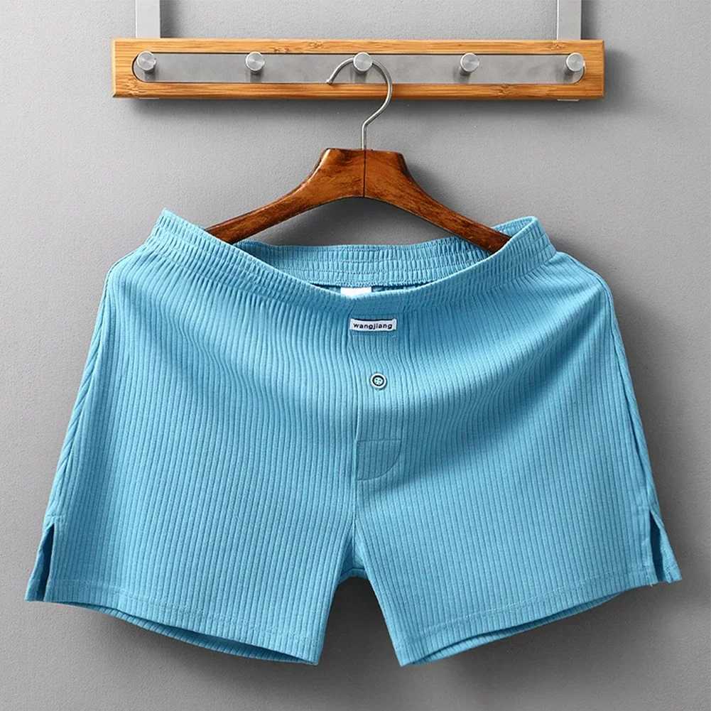Sexy Men Cotton Boxer Briefs Convex Pouch Underwear Shorts Trunks Comfort Underpants Threaded Arrow Pants Elastic Male PantiesT250310