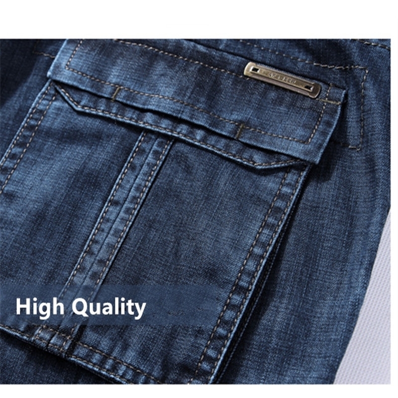 Cargo Jeans Men Big Size 2940 42 44 Casual Multipocket Male Clothes Denim Jean Pants for trousers 250113