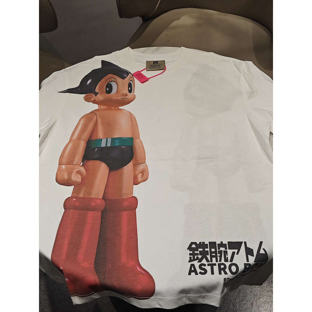 Saint Iron Arm Astro HD Direct Spray Vintage Washed Used VTG Short Sleeve T-shirt for Men and Women Trendy Style