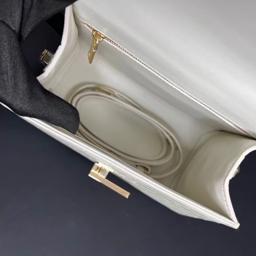 Handmade Bag Crocodile Baby Crossbody Bag Luxury Chain Bag Genuine Leather Crocodile Women bag pure handmade Va l bag