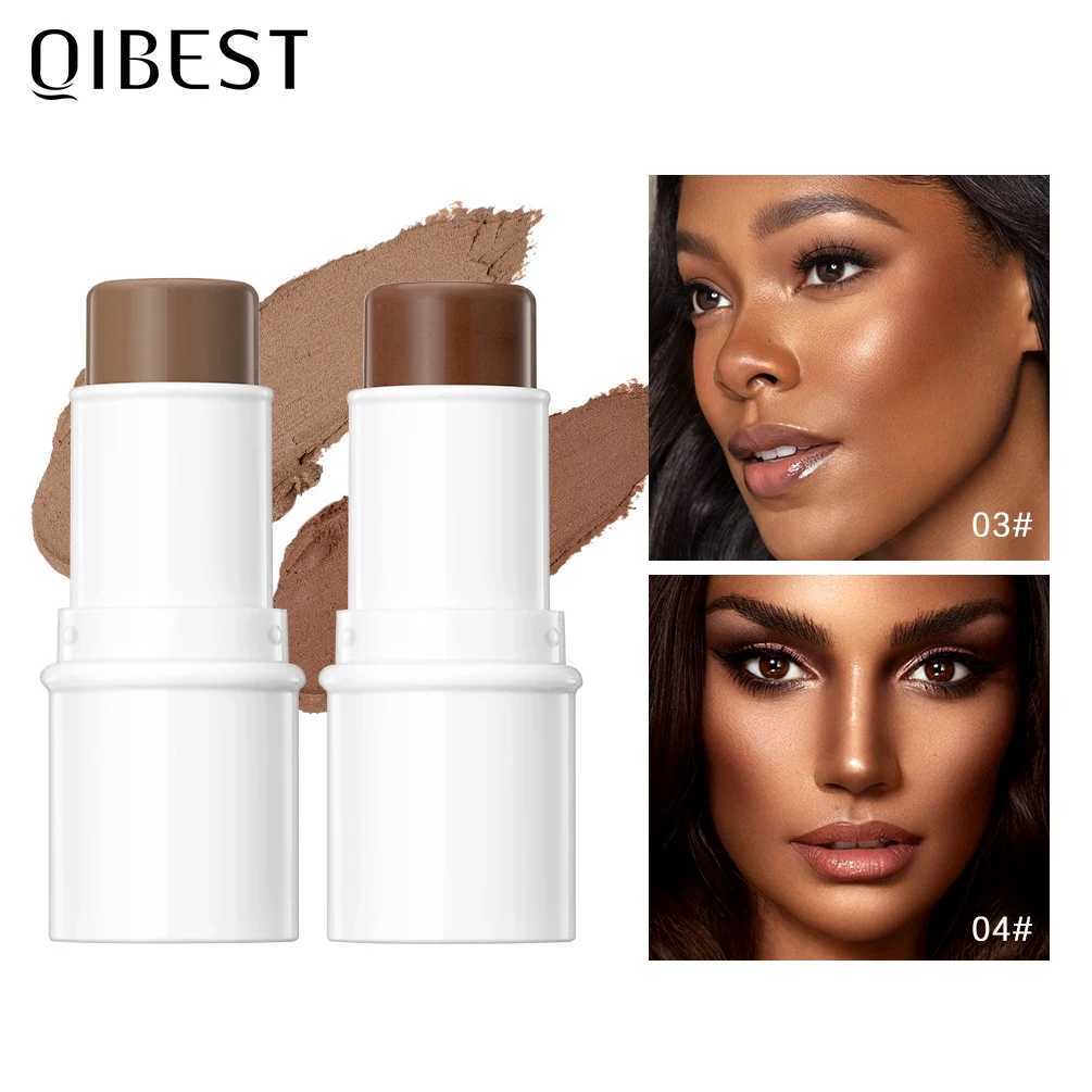 QIBEST Highlighter Makeup Contouring Bronzer For Face Contour Stick Powder Creamy Texture Stick Women Cosmetics ConcealersW250217