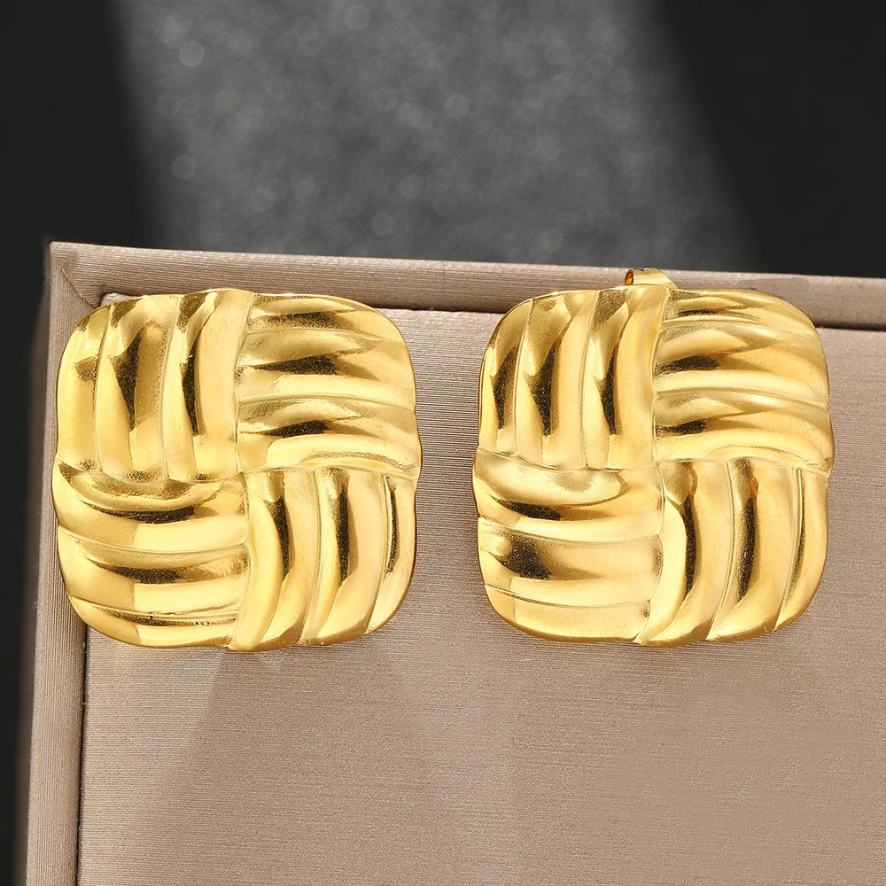 Stainless Steel Earrings Trendy Knotted n Fashion For Women Jewelry Irreproducible Classic Party Gift 250213