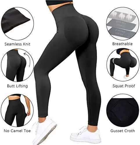 Seamless Knitted Fiess GYM Women's Leggings Hips Tight Peach Buttocks High Waist Nude Yoga Pants