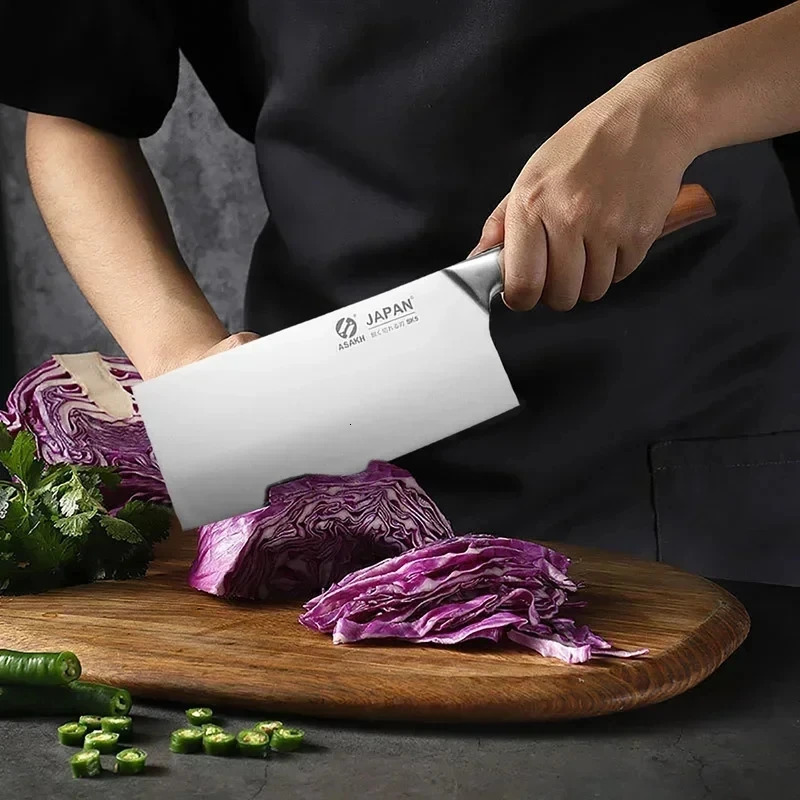 Japanese Kitchen Knives Set Stainless Steel Fish Fillet Meat Cleaver Chef Knife Sushi Slicing Santoku Cooking Tools 250212