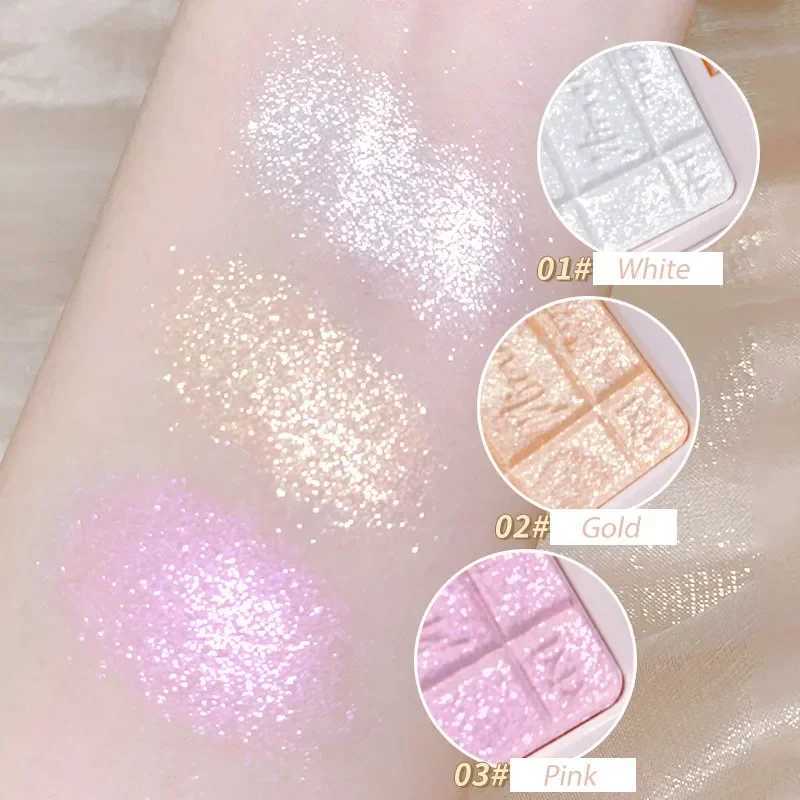 Hot 3D Embossed Glitter Palette Eyeshadow Cheek Contour High Gloss Palette Body Highlight Palette Illuminator CosmeticsXJ250217