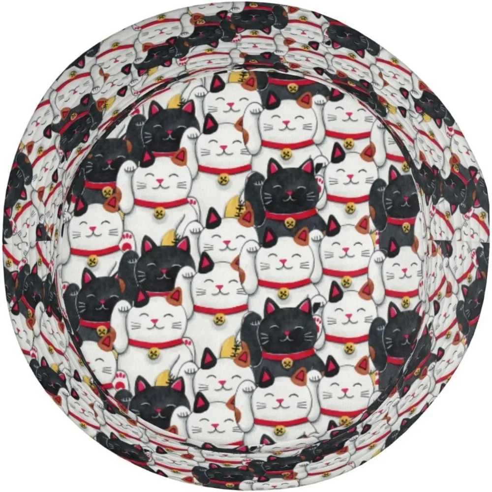 Fortune Cat Fisherman Cap Hip Hop Hats Summer Unisex Printing Bucket Hat Outdoor Gardening Beach Camping Hiking Fishing Caps W250217