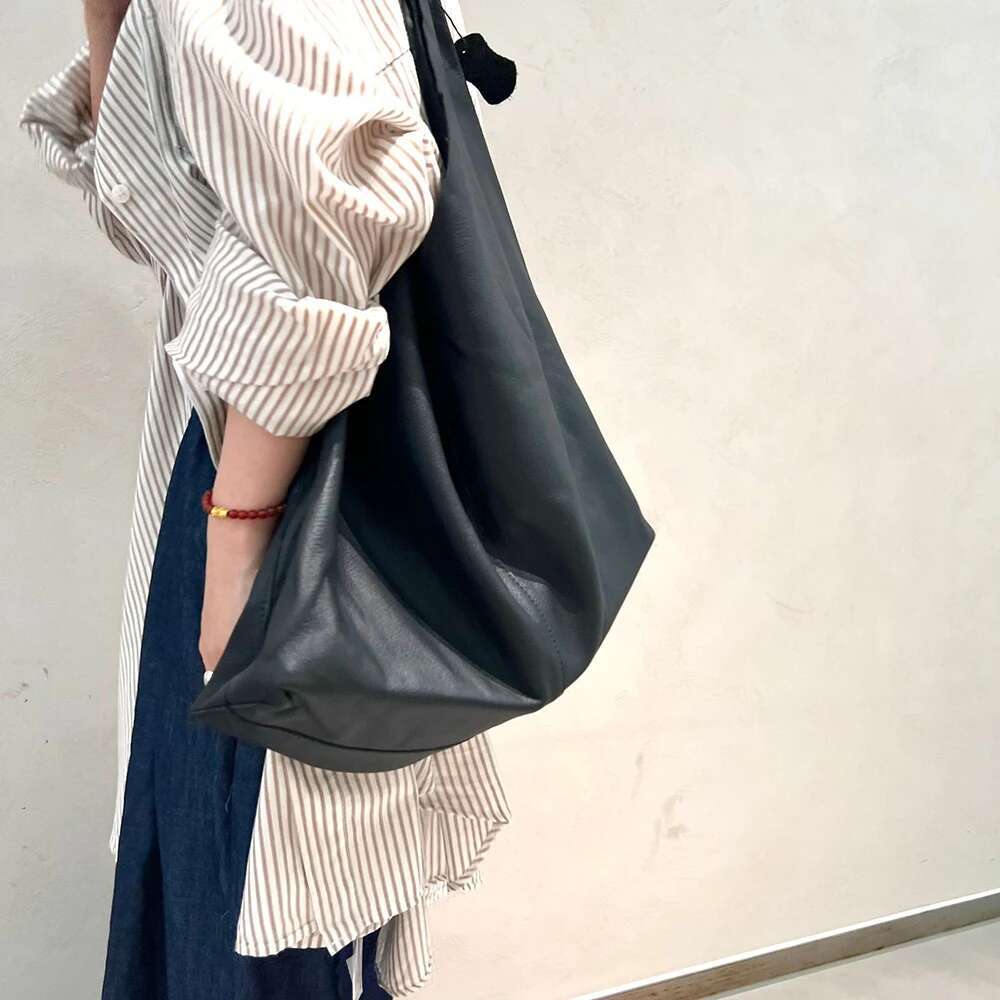 Women Cow Leather Shoulder Casual Tote Handbag Large Capacity Top Handle Satchel Armpit Fall Winter Bag With Purse