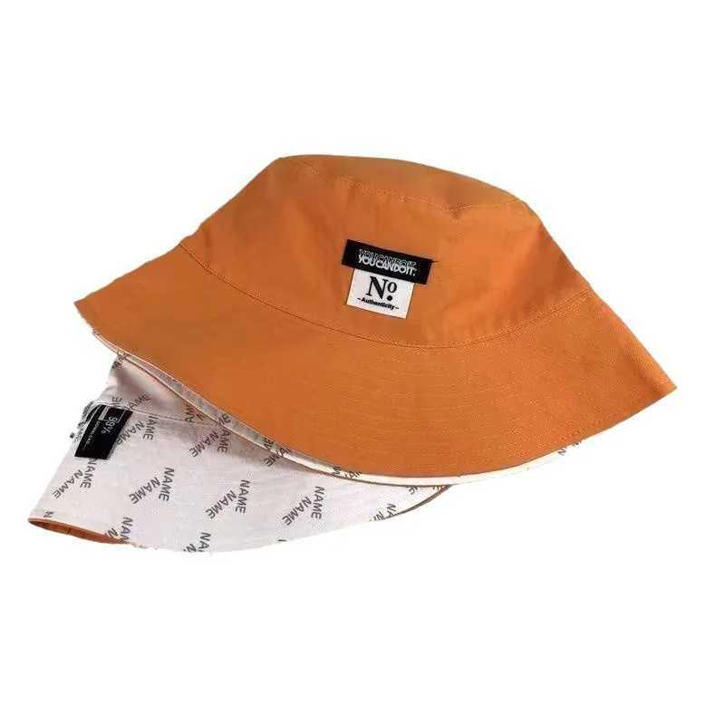 Summer double-sided womens bucket hat fashion print wide Brim Fortable Panama fisherman hat outdoor travel beach sun hat W250217