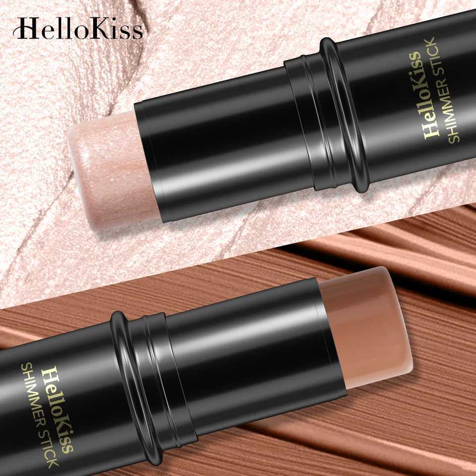 Hellokiss Waterproof Shimmer Face Bronzer Highlighters Glitter Corrector Contour Illuminator Stick Creamy B Makeup CosmeticsW250217