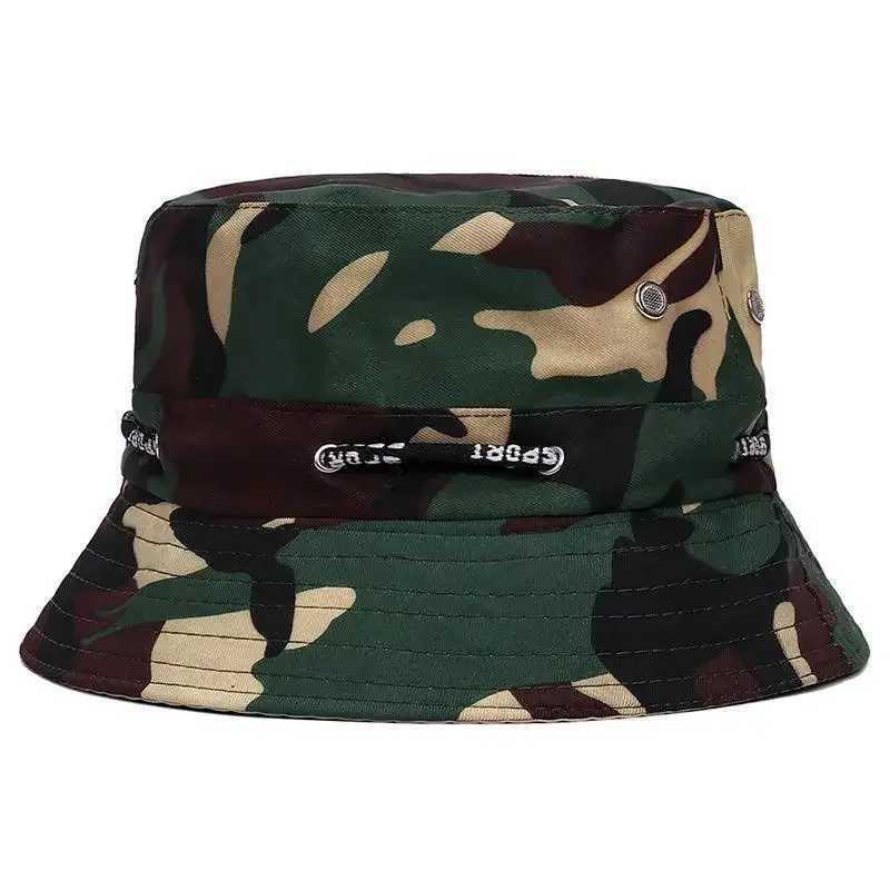 Spring Summer Men Women Bucket Hats Hiking Camping Hunting Jungle War Camouflage Cap Fishing Outdoor Fisherman hat summer hat W250217