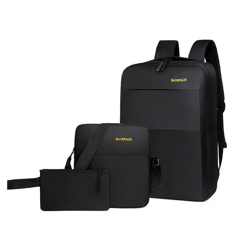 New Three Piece Backpack Set For Middle School Students Large Capacity Multifunctional Usb Charging Backpack Business Portable Day Backpack Travel Bag