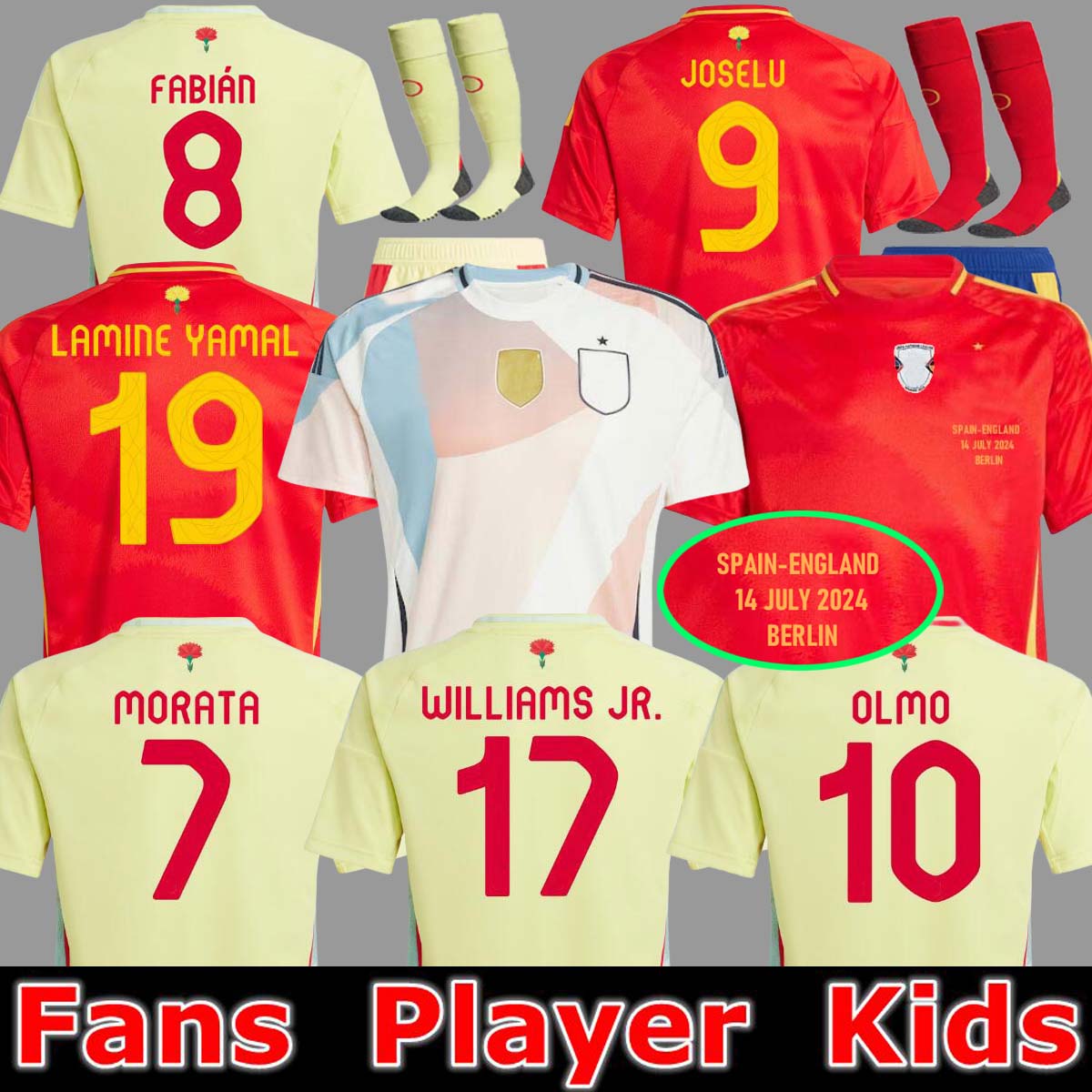 2024 Soccer Jerseys PEDRI LAMINE YAMAL PINO MERINO RODRIGO SERGIO M.ASENSIO FERRAN Men Kids HERMOSO REDONDO CALDENTEY 24 25 Spains Football Shirt