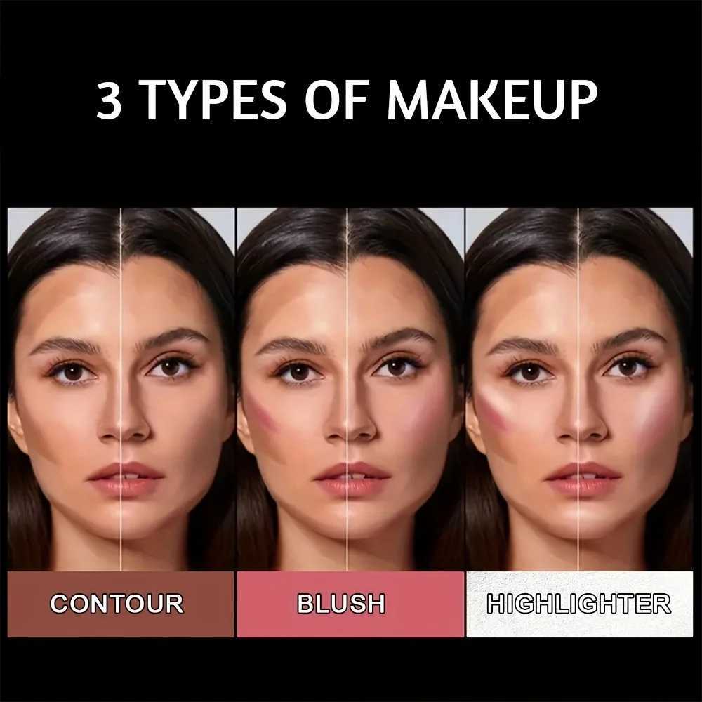 4Pcs face cream contour kit seamless mixing rod with Highlighter B durable waterproof suitable for perfect cheek carvingW250217