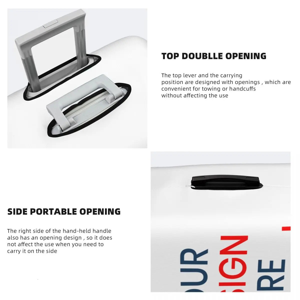 Custom Customize Luggage Cover Elastic Your Here Travel Suitcase Protective Covers Suit For 18-32 inch 250214