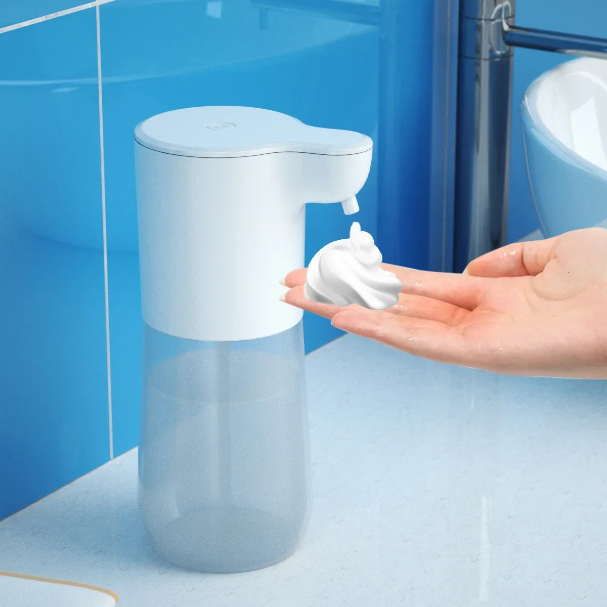Automatic Soap Dispenser Touchless Sensor Foam Type-C Charging High Capacity Smart Liquid Soap Dispenser with Adjustable Switch 250214