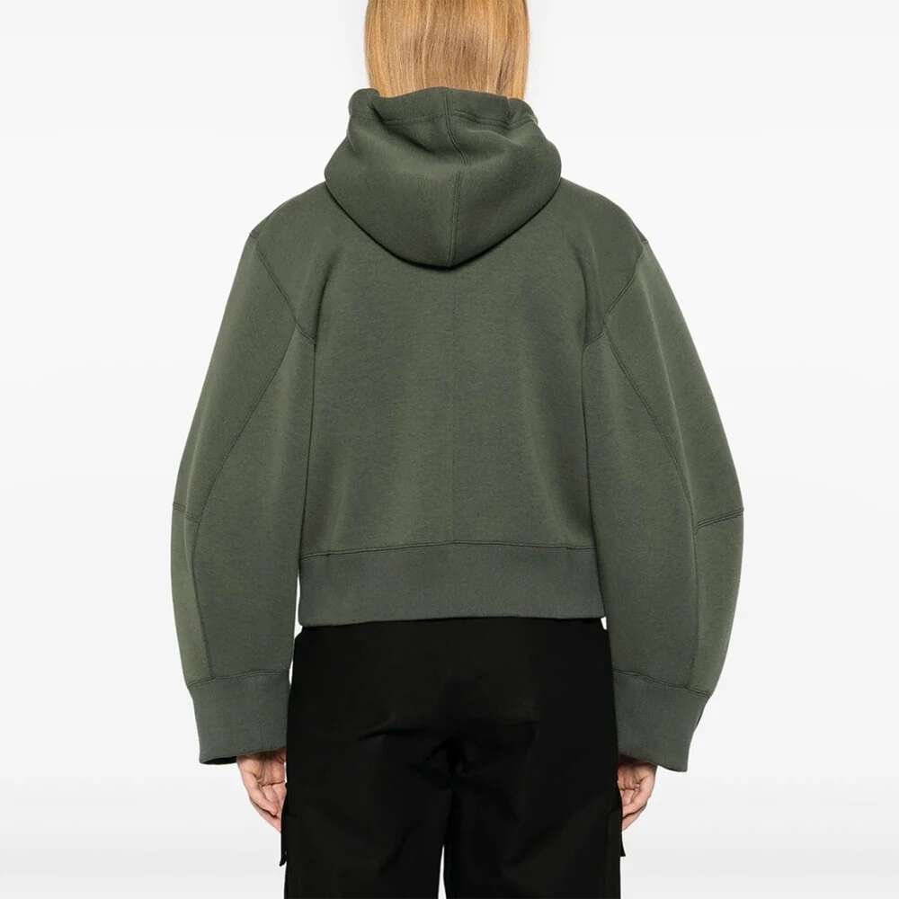 Cotton Blend Women Sweatshirt Y2k Simple Casual Loose Commuter Hundred Long Sleeve Hooded Jacket Tops 2025 Autumn New