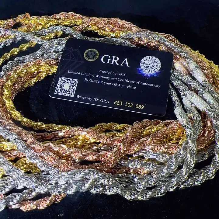 Fashion Jewelry 6mm Necklace 925 Sterling Silver Necklace With Moissanite Cuban Chain for Men Women