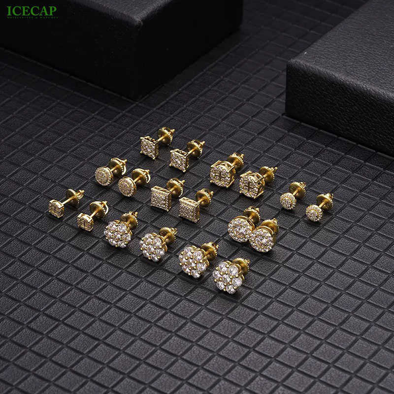 Icecap Fashion Jewelry 18K Gold Plated Wholesale Moisanne Diamond Earrings Lovely Gift For Girls Party Western Wedding Earring