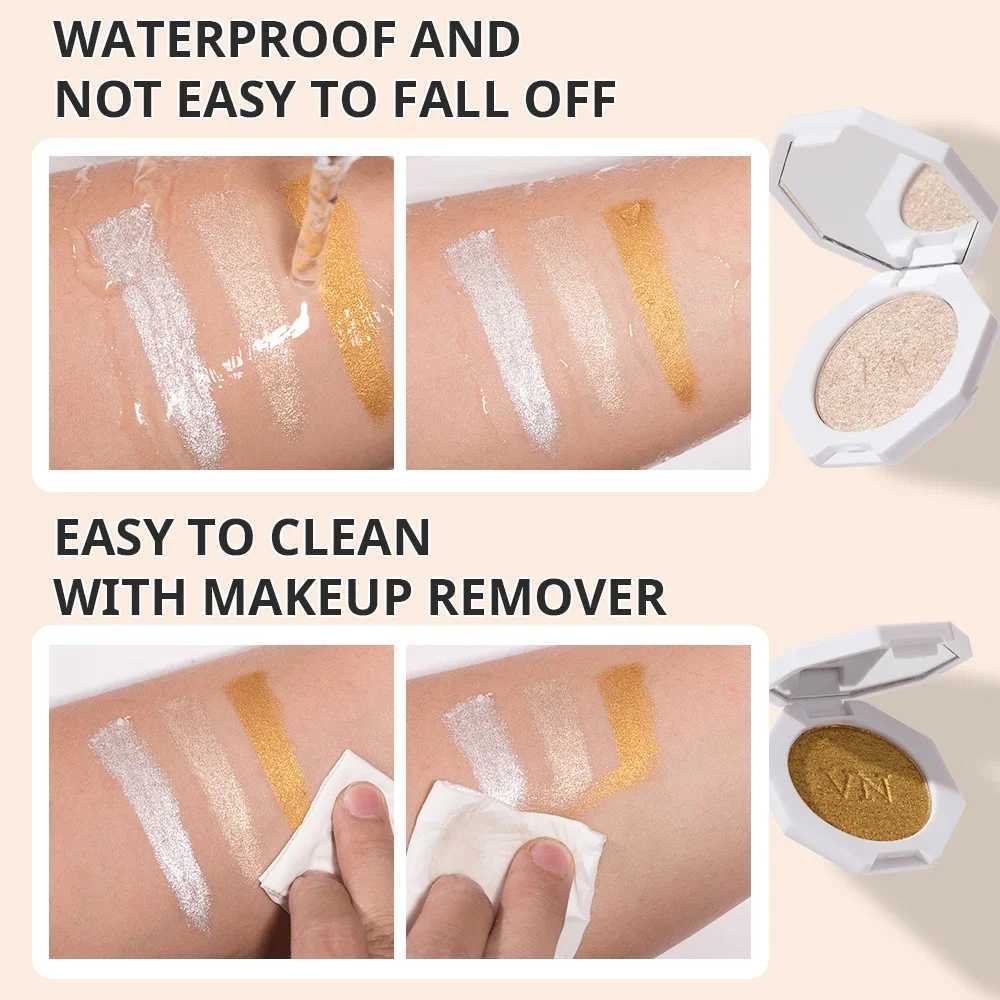 3 Color Highlighter Shimmer Waterproof Long-lasting Champagne Color Highlighter Powder Texture Brightening Facial ContoursXJ250217