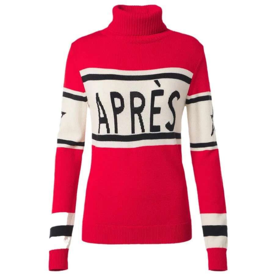 Haruku autumn and winter new jacquard knitted letter stripe fashion high-necked slim women's sweater