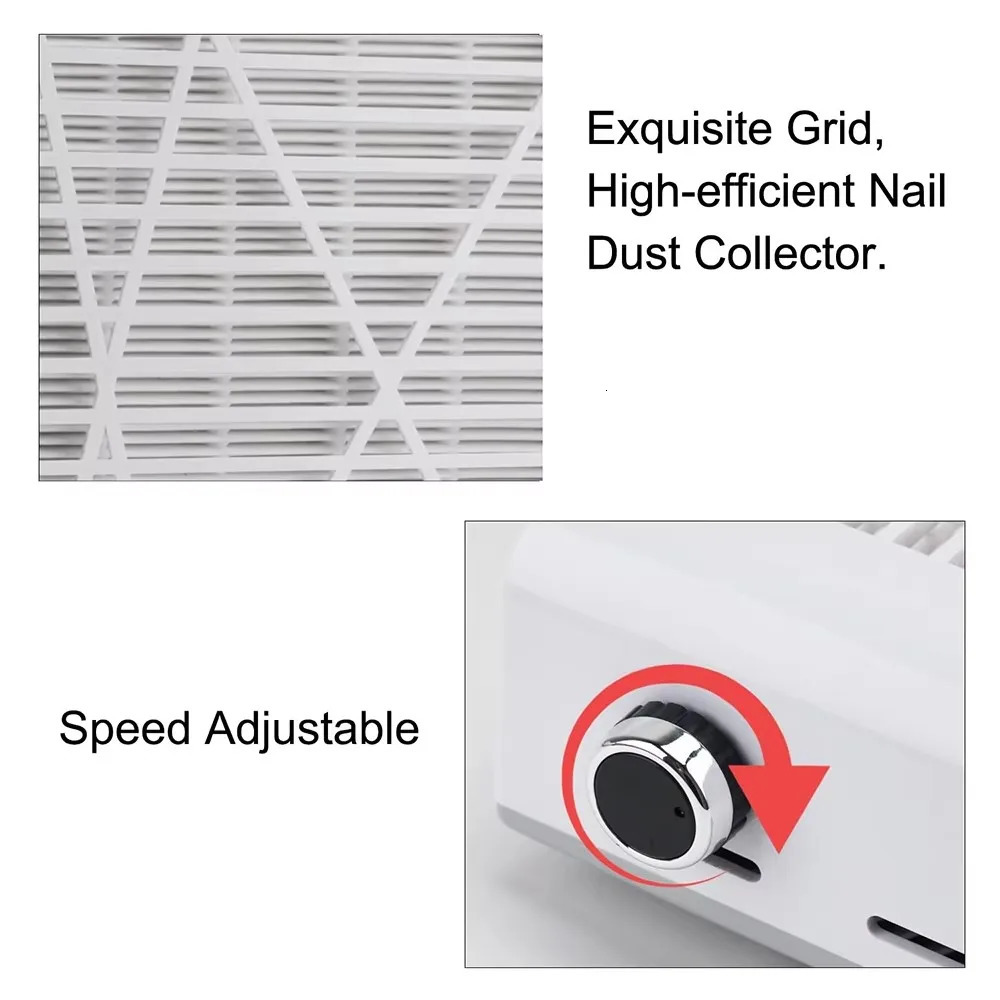220V EU Plug Nail Dust Collector Manicure Machine Tools Nail Vacuum Cleaner With Remove Filter Nail ctor Fan Nail Art Tool 250214