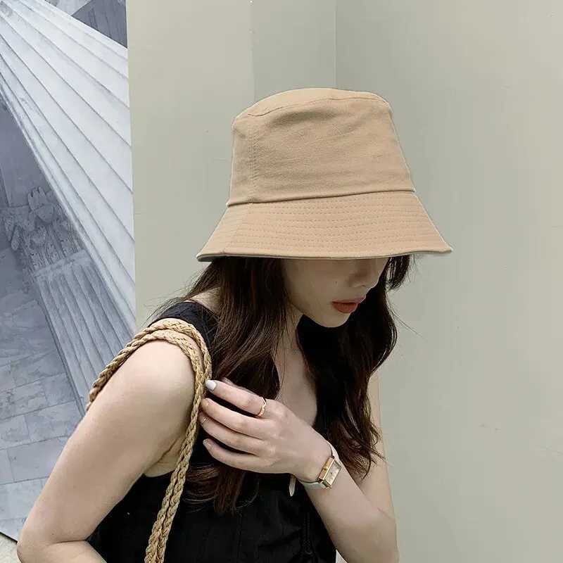 Womens New Big Brim Outdoor Sunshade Bucket Hat Summer UV Sunshade Hat Seaside Beach Hat W250217