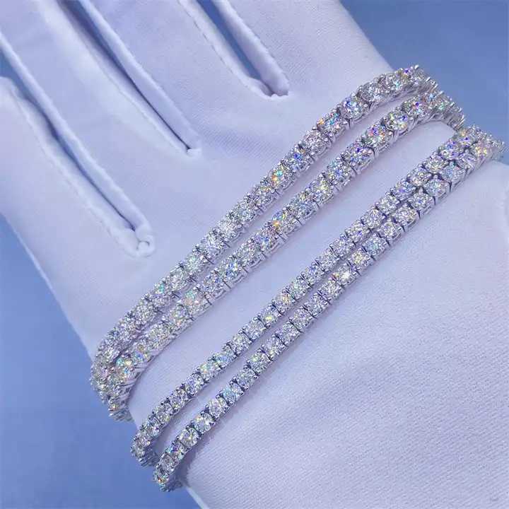 Luxury Bracelet Fashion Jewelry Bracelet 2mm 3mm 4mm 5mm Moissanite Tennis Chain Bracelets With 925 Silver for Man