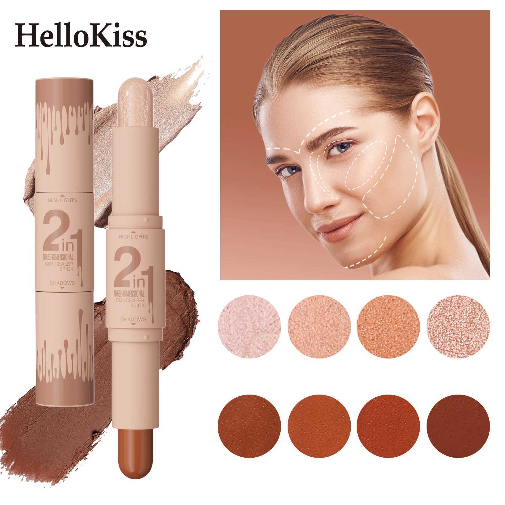 Double-ended Face Contour Concealer Stick Waterproof Oil-control Matte Natural V-face Shaping Contouring Highlight Pen CosmeticsXJ250217