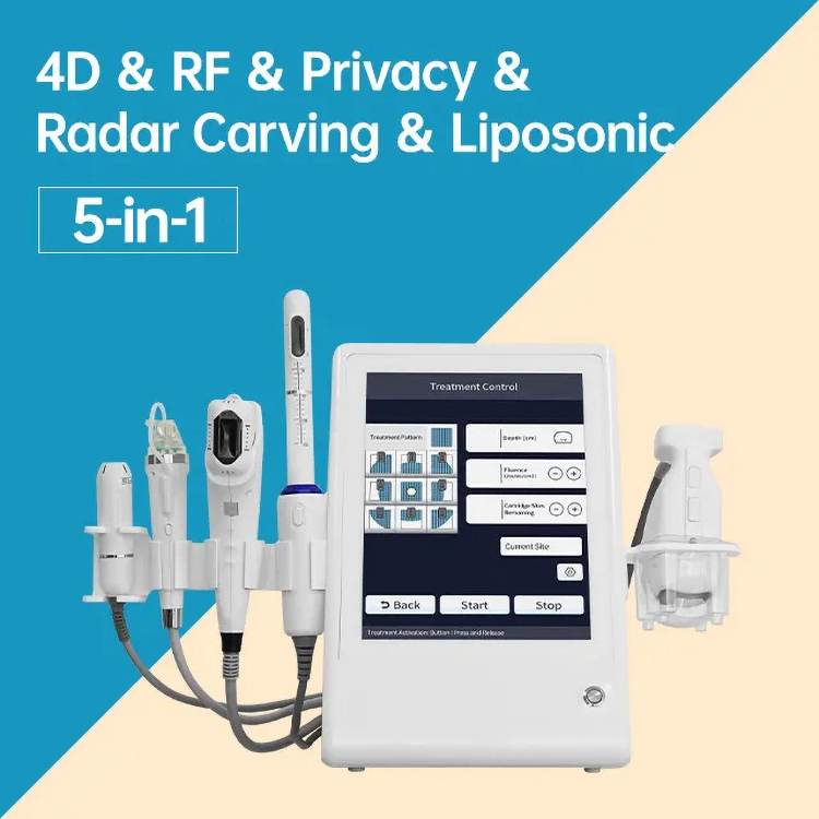 Best Quality Anti-aging HIFU Vmax Deep Repairing Skin Rejuvenation 5 in 1 Lipolysis + 12D HIFU + Microneedle + Vaginal HIFU + Radar Carving Body & Ski