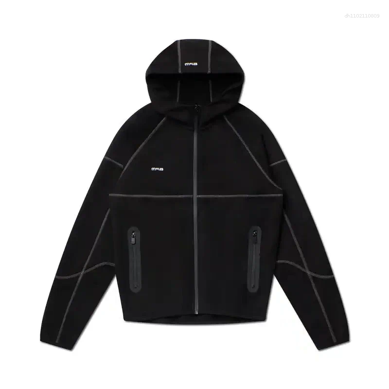 Men's Tracksuits Men Sportswear Set Zip Hoodie Sweatshirt Sweatpants Two Piece Hip Hop Letter Embroidery