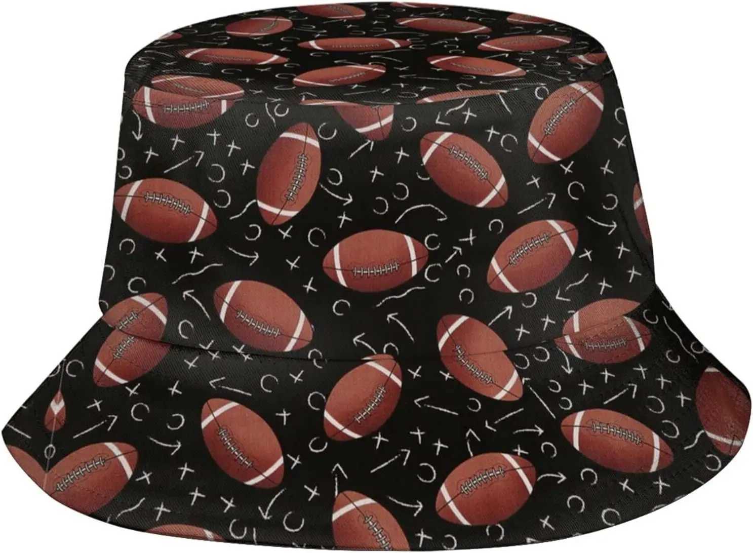 Cool American Football Bucket Hat Packable Outdoor Travel Sun Hat Fisherman Caps for Men Women Boys Girls W250217