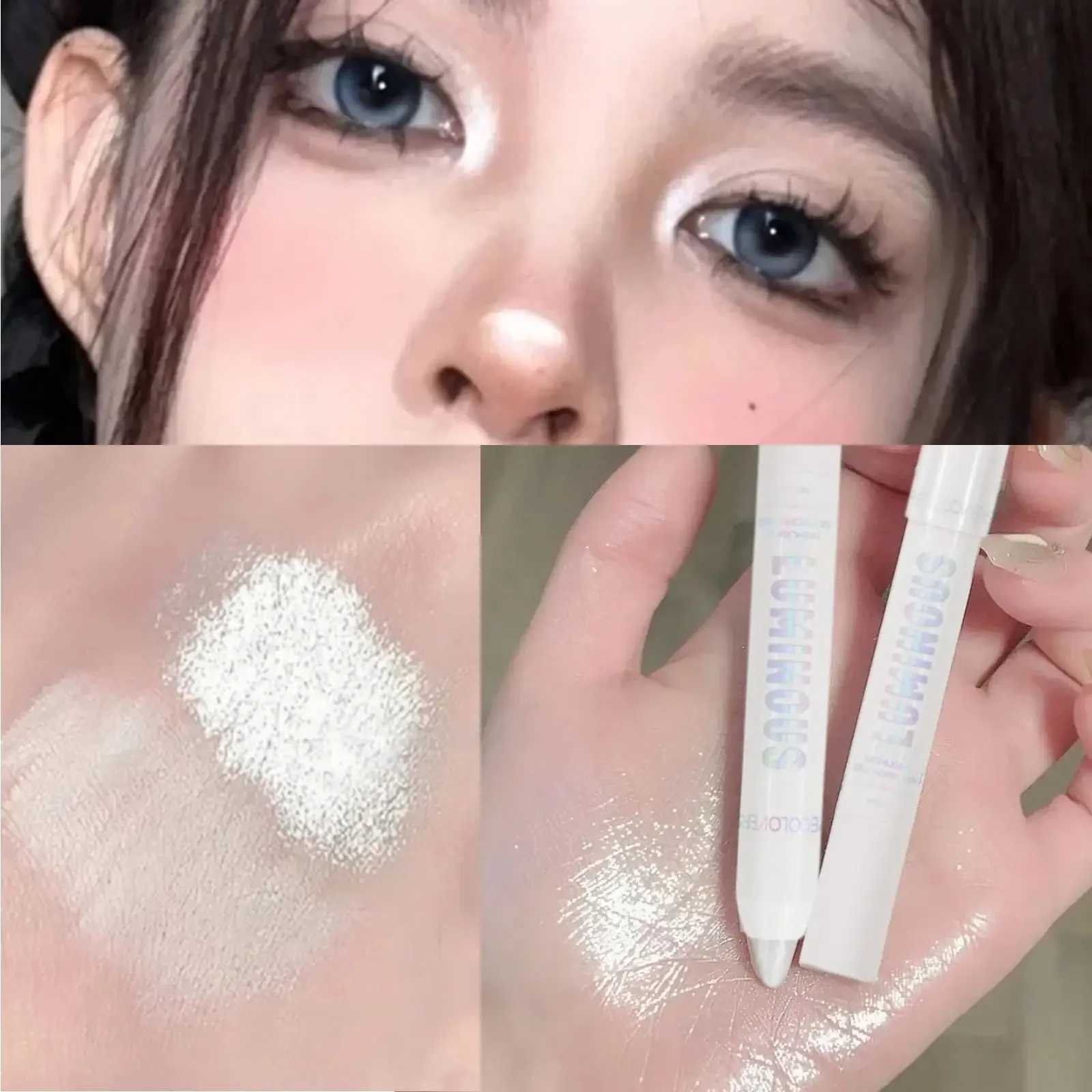High-gloss Pen Lying Silkworm Highlighter Pen Eyes Corner Brightening Pearl Glitter Matte White Eyeshadow Stick Eye MakeupXJ250217