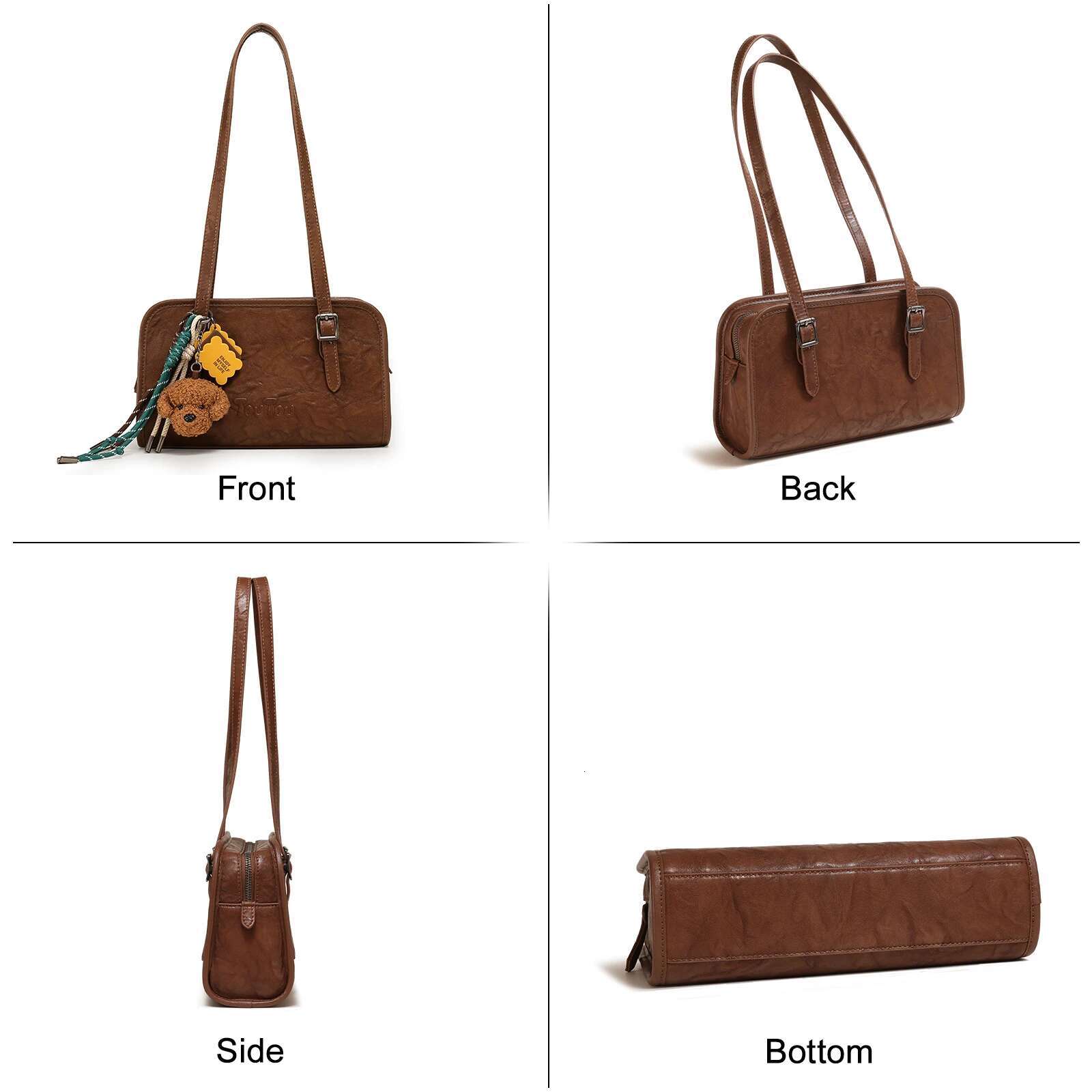 Trendy Original Cute Cartoon Dog Pendant Details Designer Inspired Handbags Fall Bowg & Boston Bag Quiet