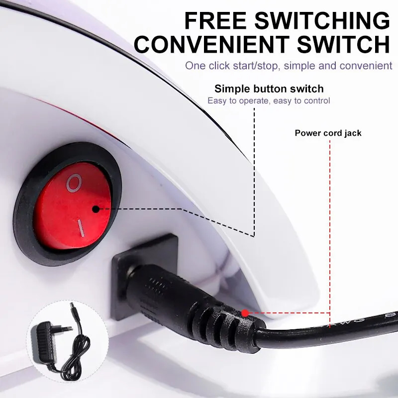 80W Nail Dust Collector Absorber For Nail Low Noise Nail Vacuum Cleaner Dust ctor for Manicure Collecting Pedicure Tools 250214