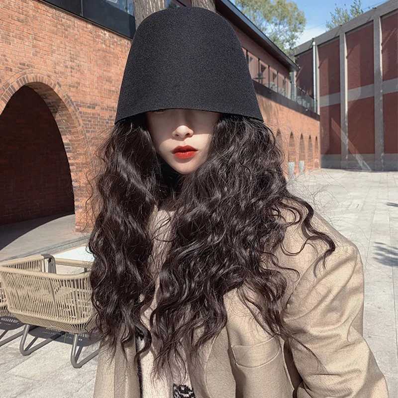 Vintage British Woolen Bucket Hat For Women Lady Ins Korean Solid Color Fisherman Cap All-match Outdoor Sunshade Basin Caps W250217