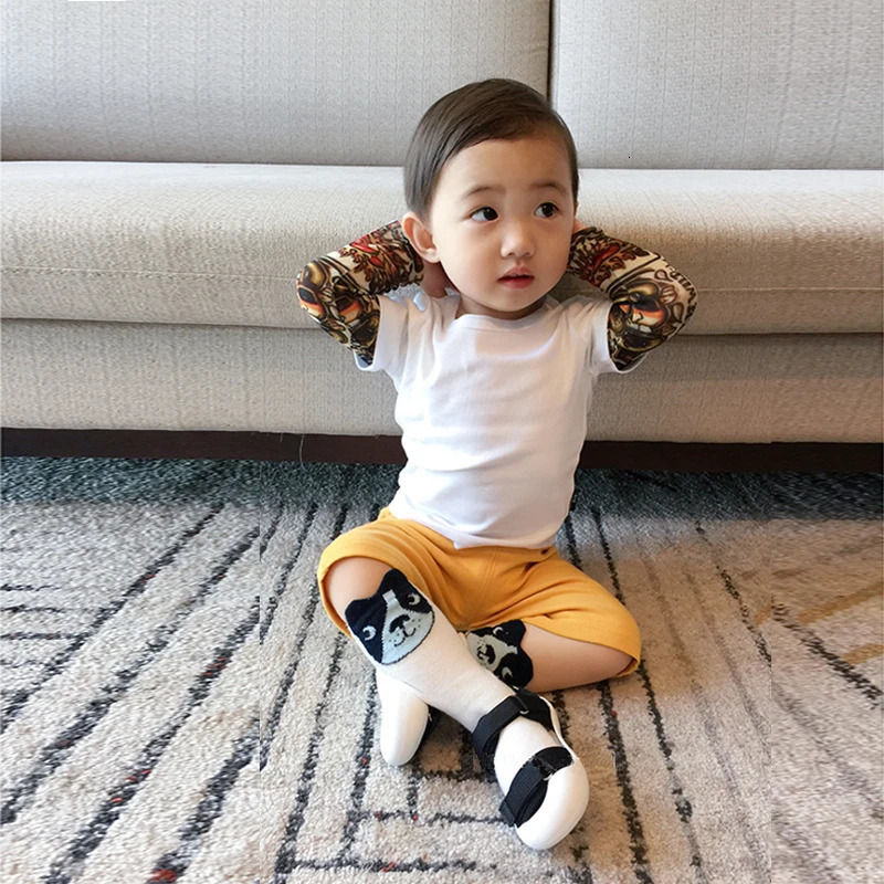 Boy Clothes Cotton T-shirt Long Sleeve Children Tee Shirts Novelty Tattoo Sleeve Baby Boys Tops Spring autumn Kids Clothes Cool 250304