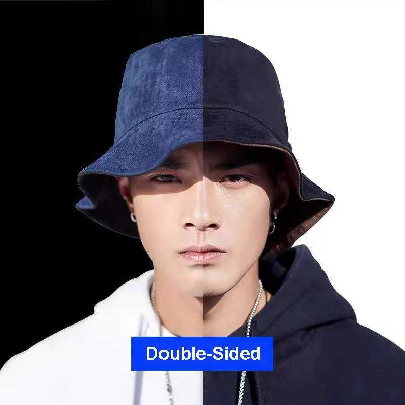 Super large size new winter warm Panama hat mens outdoor thick velvet bucket hat mens fashionable hip-hop fisherman hat width Brim W250217