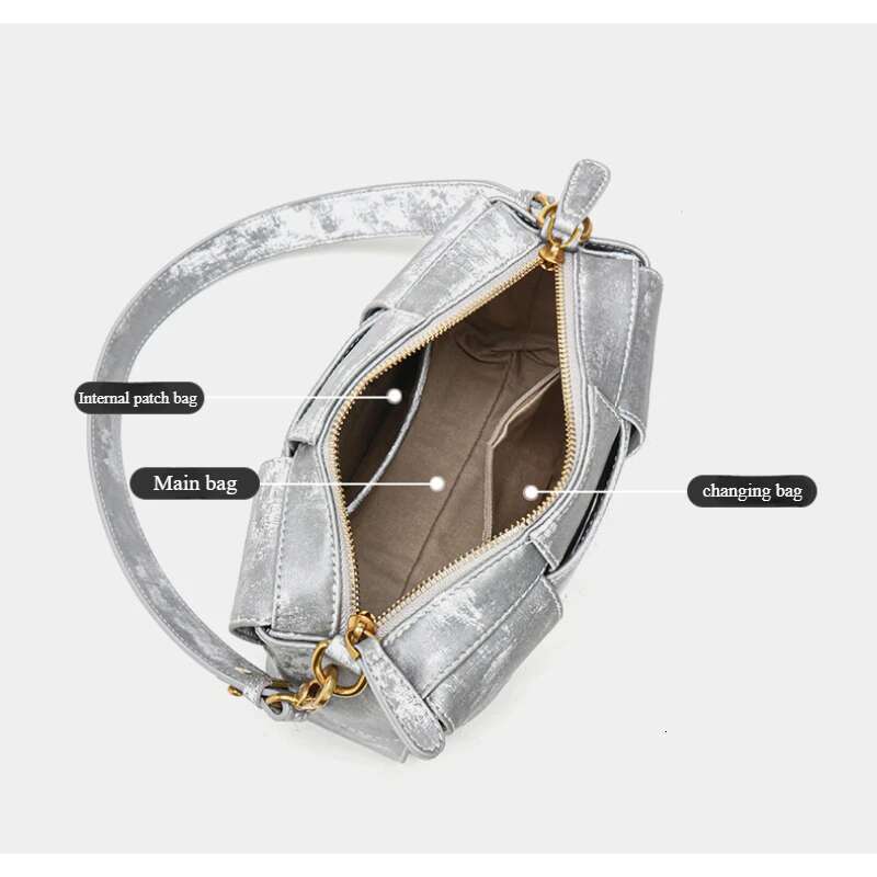 Spring New For Women Fashion Versatile Weaving Design Crossbody Bags High-Quality Genuine Leather Female Handbags