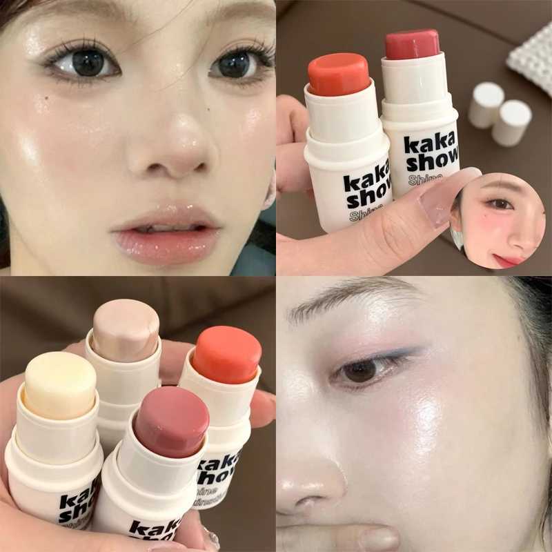 Wet and Shiny! Glass Skin Highlighter Stick Natural Shimmer Clear Highlight Shining l Ber Brightening Korean MakeupW250217