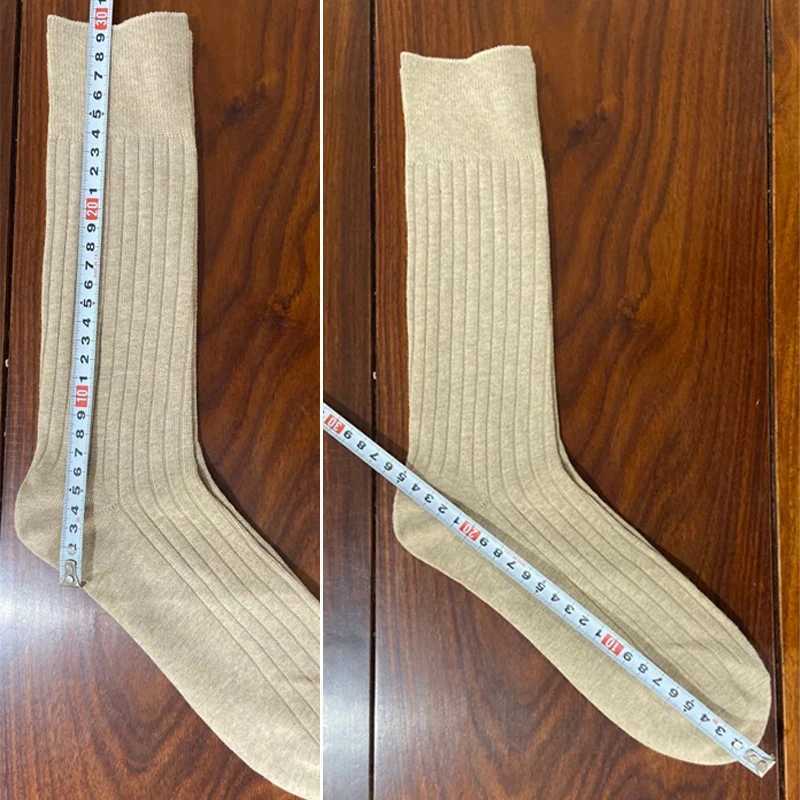 Man Long Socks Plus Combed Cotton Striped Business BreathableDeodorant Party Dress Large Size Formal Socks Gentleman EU45-50 W250217