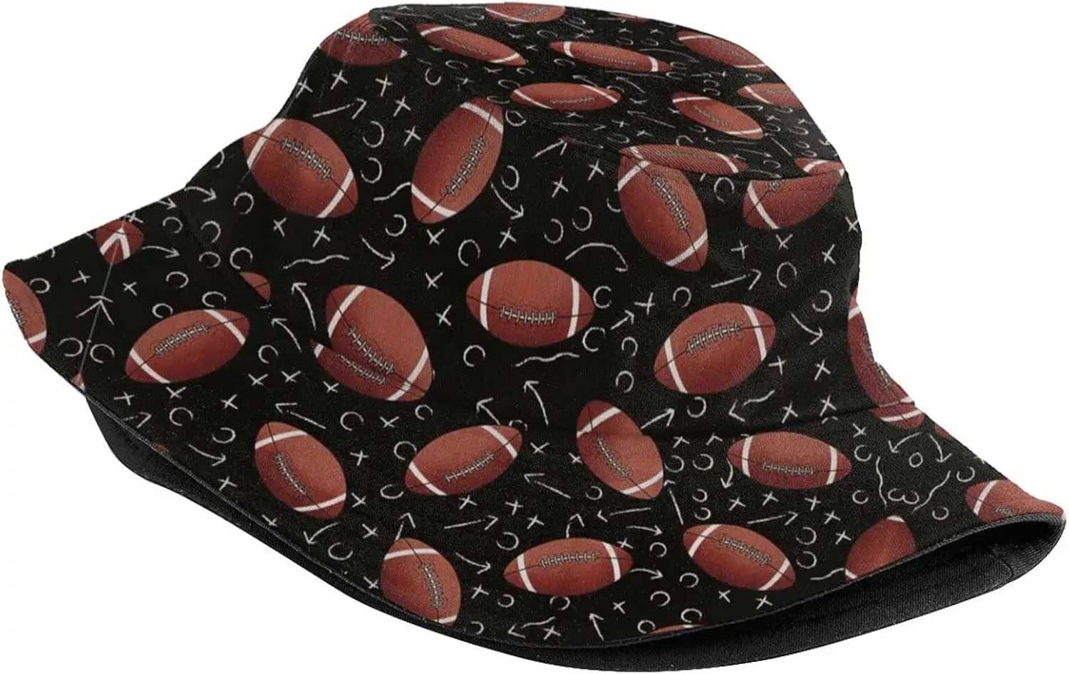 Cool American Football Bucket Hat Packable Outdoor Travel Sun Hat Fisherman Caps for Men Women Boys Girls W250217