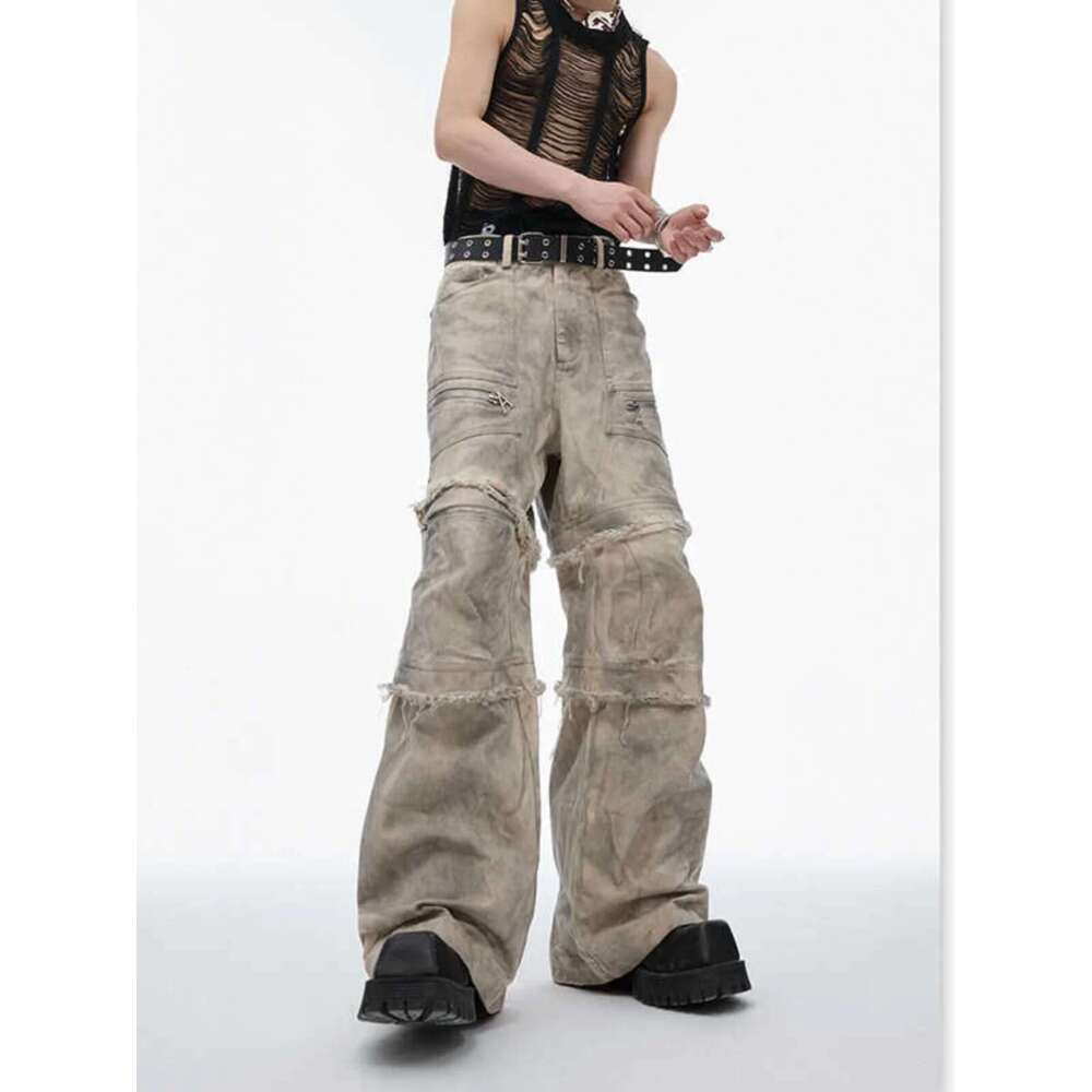 Apricot Womens Jeans High Waist Vintage Straight LOOSE Pants Streetwear American Classic Fashion Wide Leg Denim Trouser