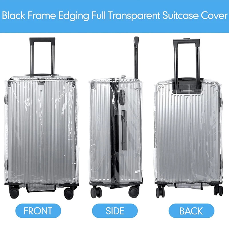 Full Transparent Luggage Protector Cover PVC Waterproof Dustproof Durable Suitcase Cover Protector Travel Accessories 250214