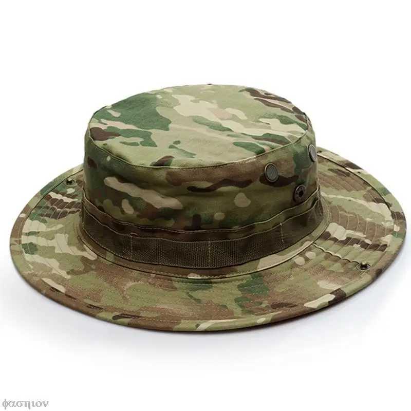 Sunshade Sun Visors bucket tactical hat sports camping hunting hiking Bob wide Brim Bonnie hat summer camouflage fishing hat W250217