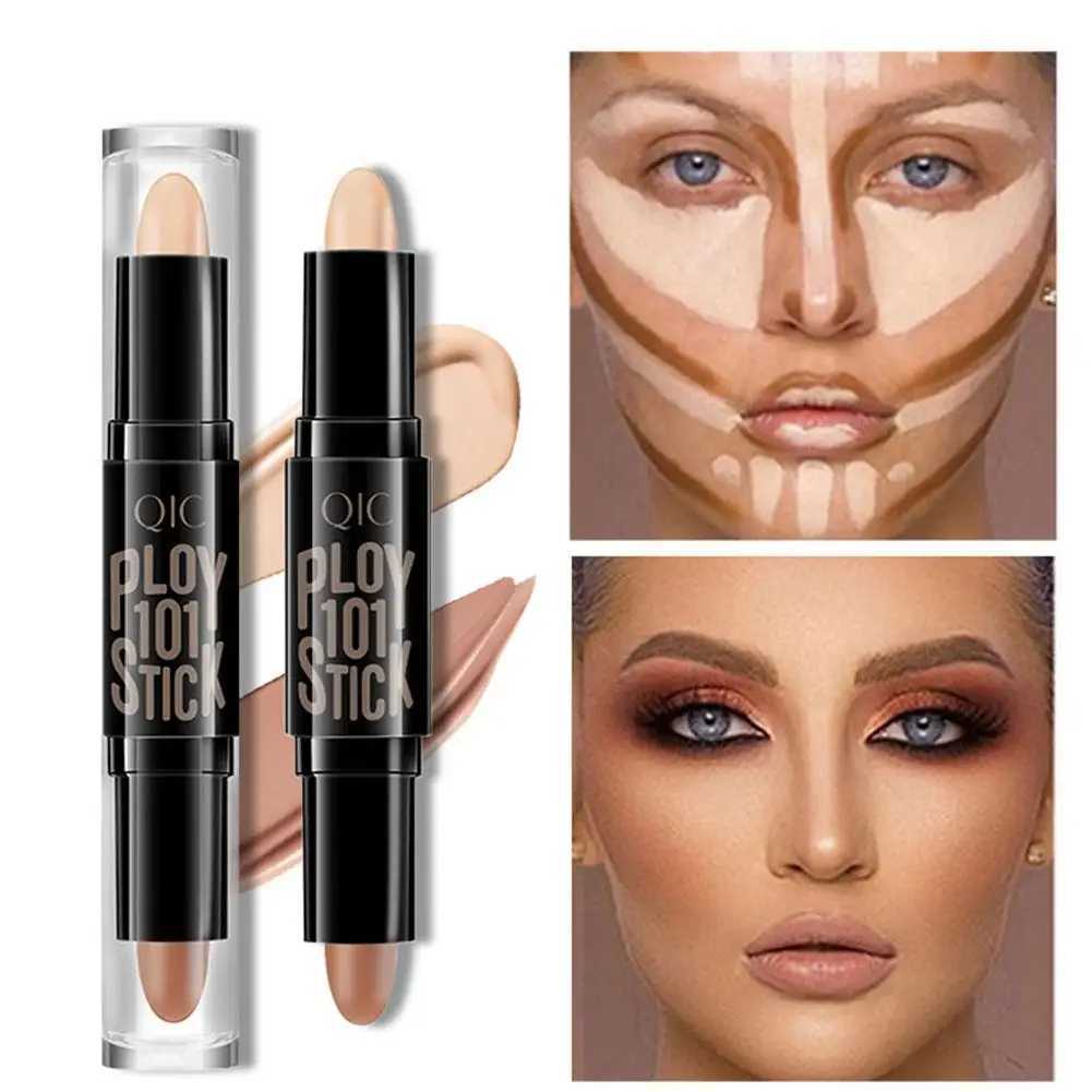 Double-head V Face Stick Highlighter Trimming Stick Shadow Pen High Gloss Stick Long-lasting Makeup Bronzer Concealer ContouringW250217