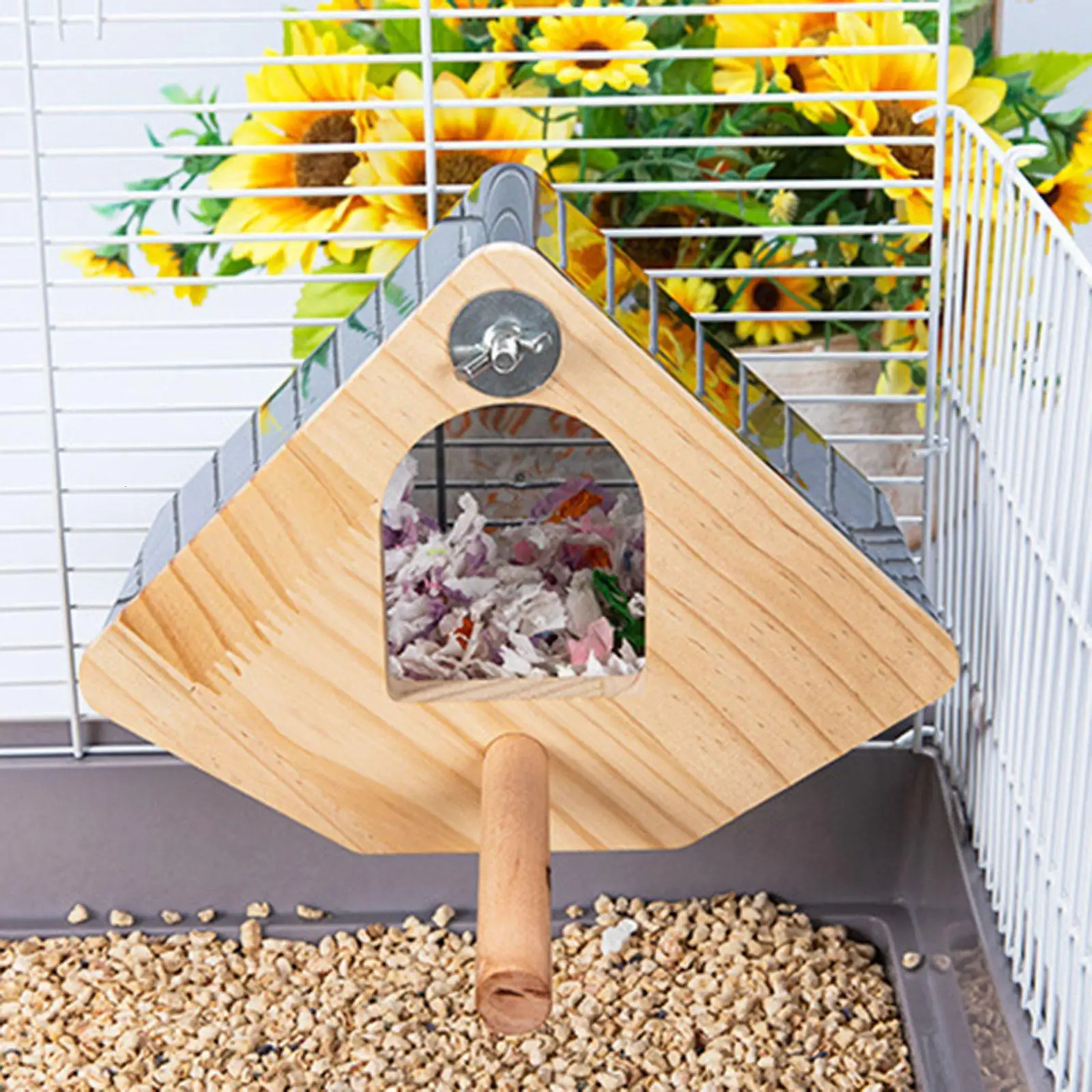 Wooden Bird Nesting Box Pet Parrot Nest Bird House Cage Accessories for Budgie Conures Lovebirds Hatching Case Pet Supplies 250206