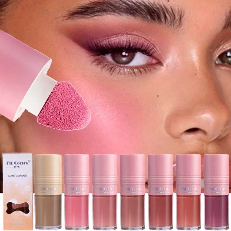 Soft Sponge Peach Glitter Liquid Highlighter Stick Lescent Shiny White Brighten Face Body High Gloss Bronzer Contour MakeupW250217